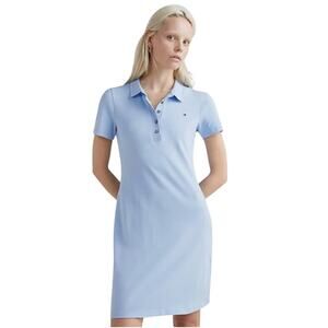 Tommy Hilfiger | Dresses | Tommy Hilfiger Womens Stretch Slim Fit Classic Polo  Dress Breezy Blue Size Xxl | Poshmark